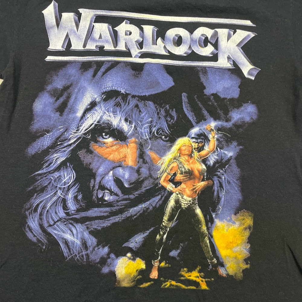 Size Medium, Warlock print t-shirt, 100% Cotton, Black